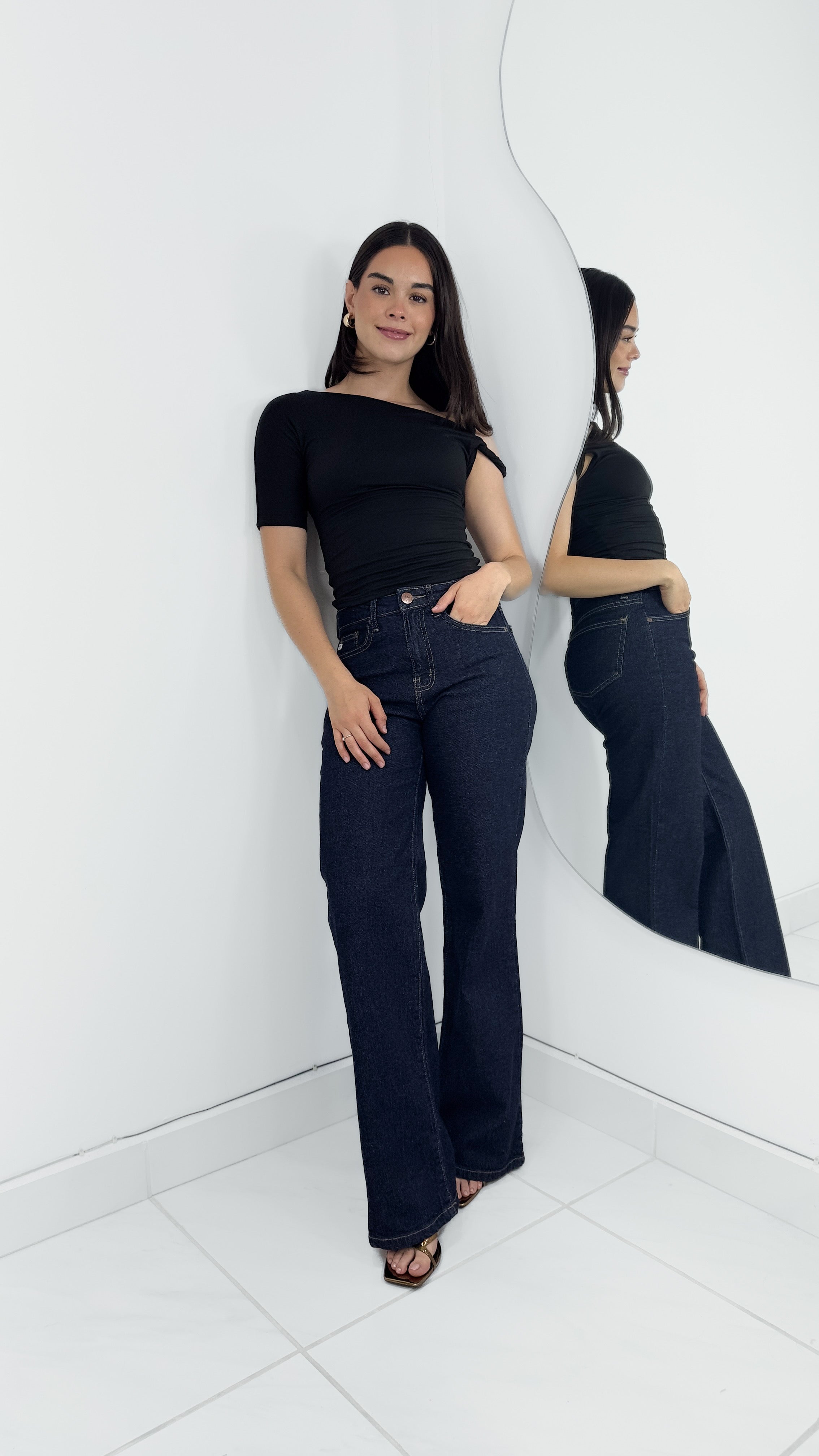 DENIM JEANS RECTOS DARK DENIM