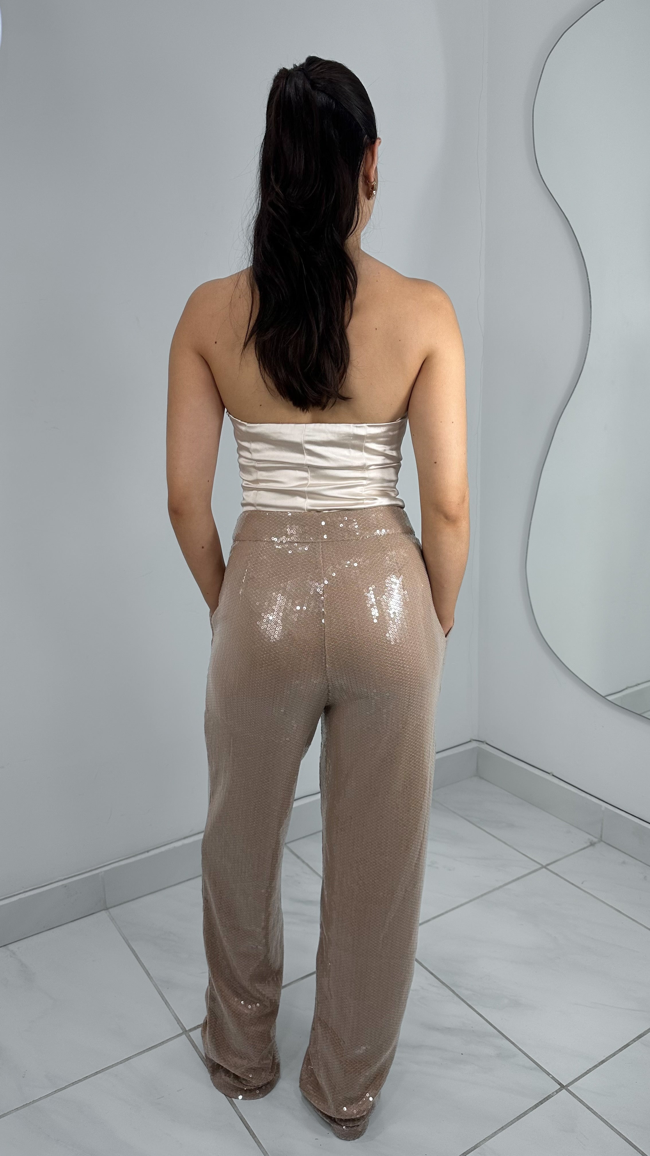 BODYSUIT CORSET SATINADO CHAMPAGNE