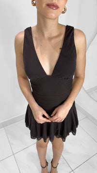 VESTIDO CORTO CON CUELLO V ESPRESSO