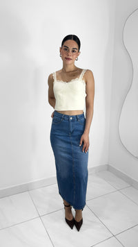 DENIM MAXIFALDA AZUL