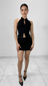 FALDA SHORT LOW WAIST NEGRO