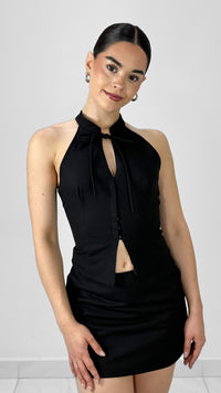 FALDA SHORT LOW WAIST NEGRO