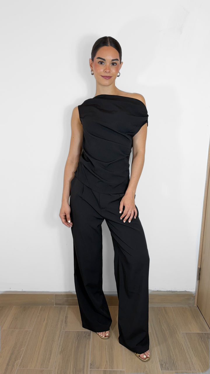 TOP NEGRO OFF-SHOULDER (SET)