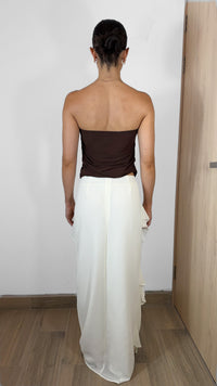 FALDA MAXI CON OLANES