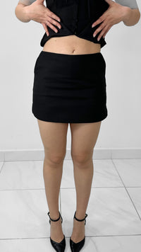FALDA SHORT LOW WAIST NEGRO