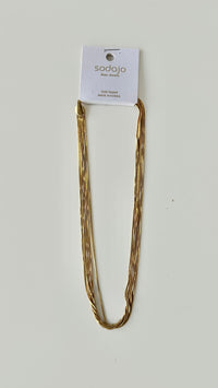 COLLAR DE MULTIPLES CADENAS DORADO