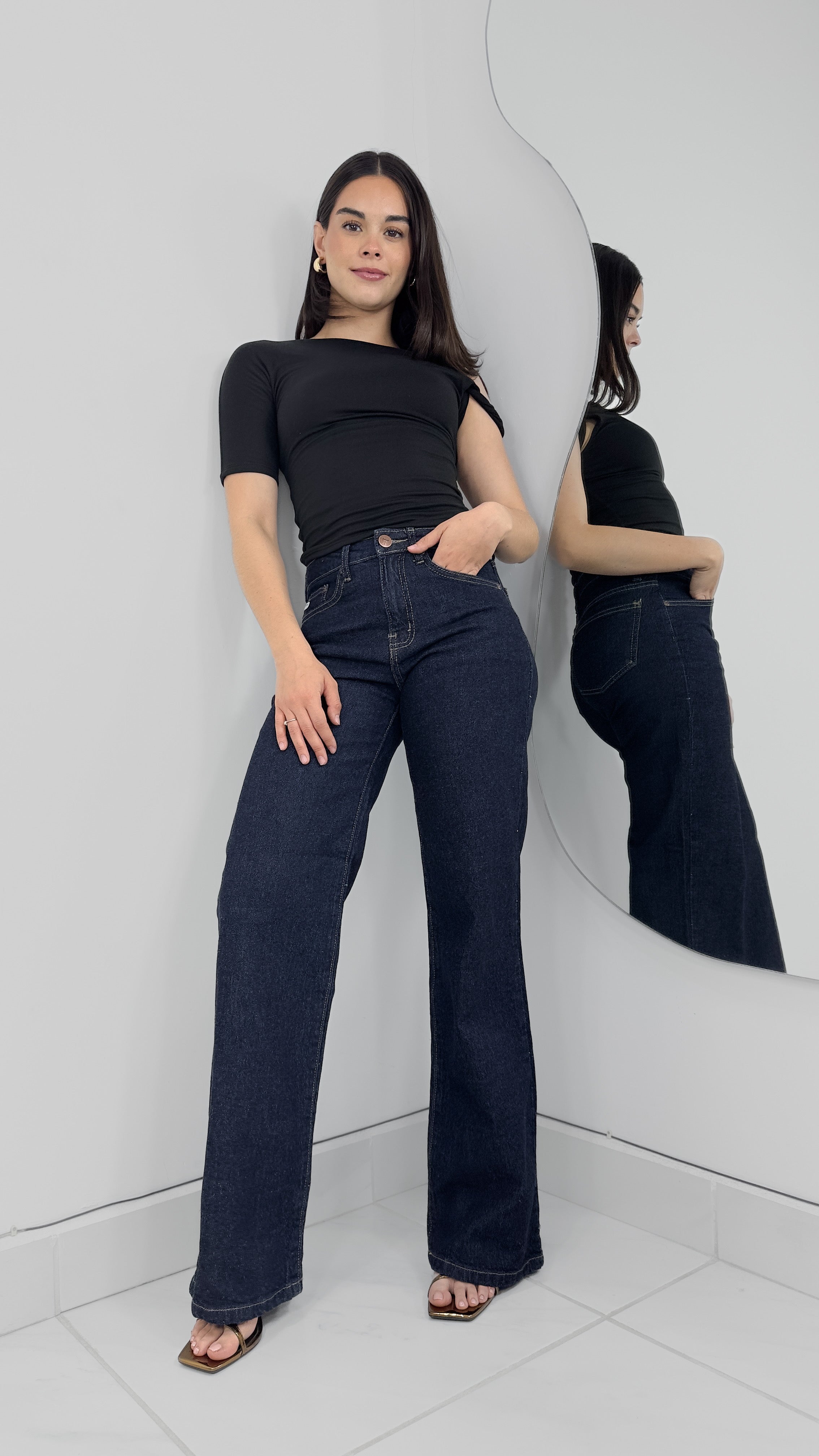 DENIM JEANS RECTOS DARK DENIM
