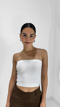 TOP BANDEAU BLANCO