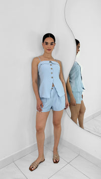 CONJUNTO TOP Y SHORT ICY BLUE
