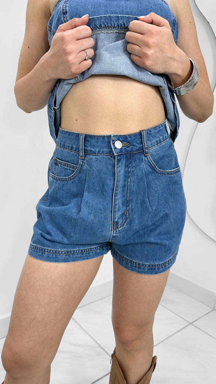 SET DENIM SHORT Y TOP