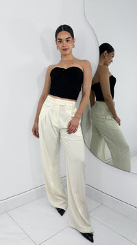 PANTALÓN FORMAL TIRO ALTO RECTO IVORY