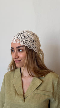 HEAD WRAP CROCHET IVORY