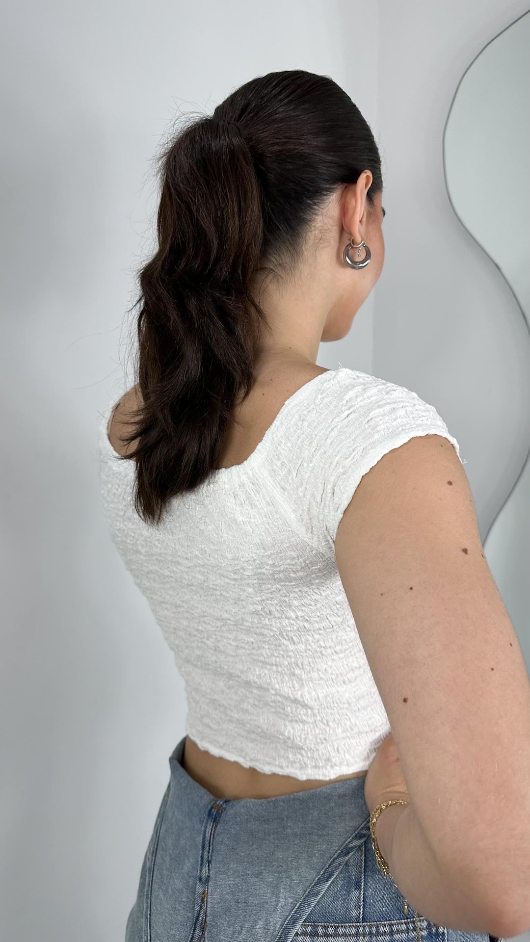BLUSA MANGA CORTA BLANCA