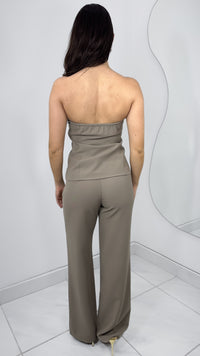 PANTALÓN TIRO ALTO WIDE LEG GREY KHAKI