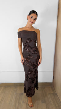 VESTIDO AMÉLIE CAFÉ