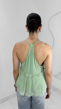 BLUSA HALTER BOHO SAGE