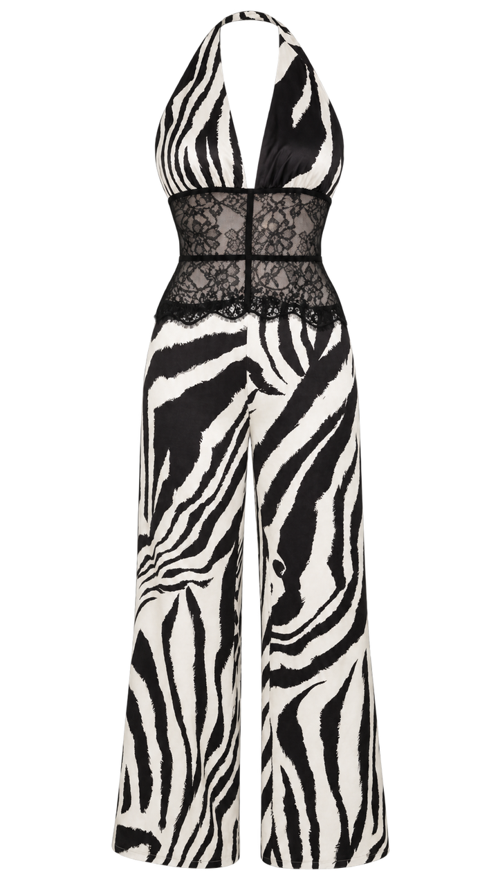 JUMPSUIT HALTER ESTAMPADO ZEBRA