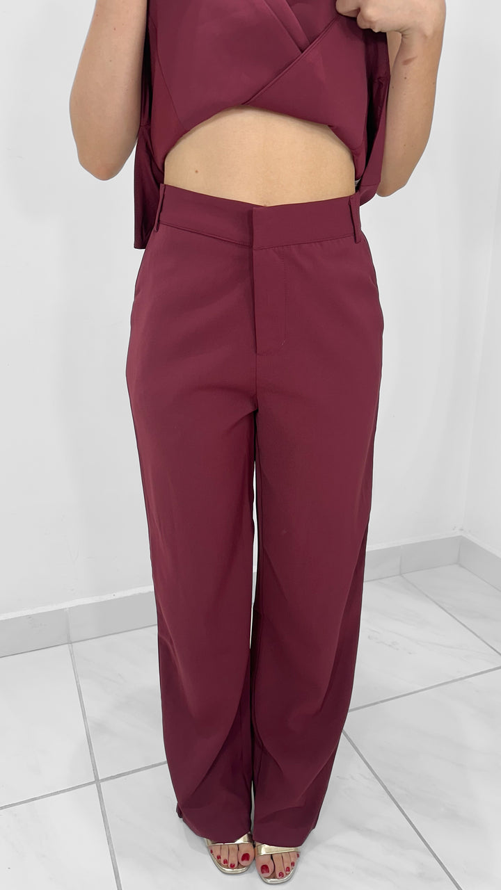 PANTALÓN SASTRE VINO