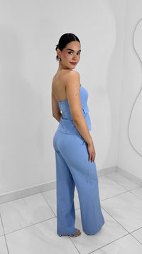 PANTALON RECTO RAYADO BABY BLUE