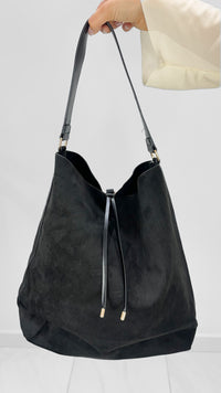 BOLSO SUEDE GRANDE NEGRO
