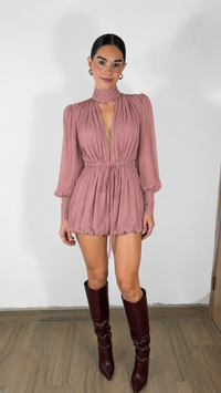 ROMPER DE CHIFFON ROSA PALO