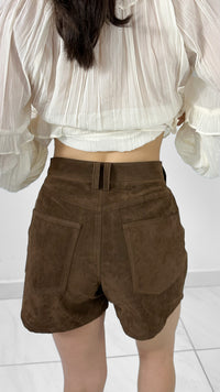 SHORT CORTO SUEDE CAFE
