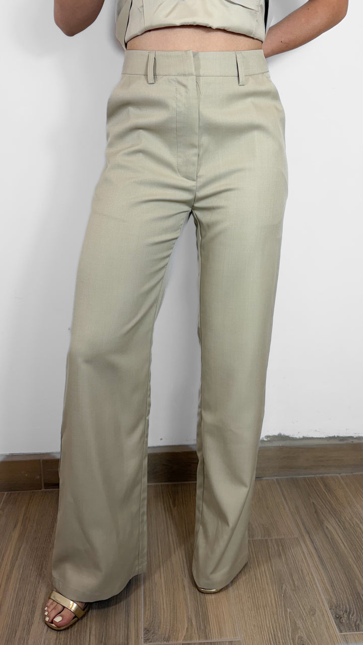 PANTALÓN FORMAL RECTO KHAKI  (SET)