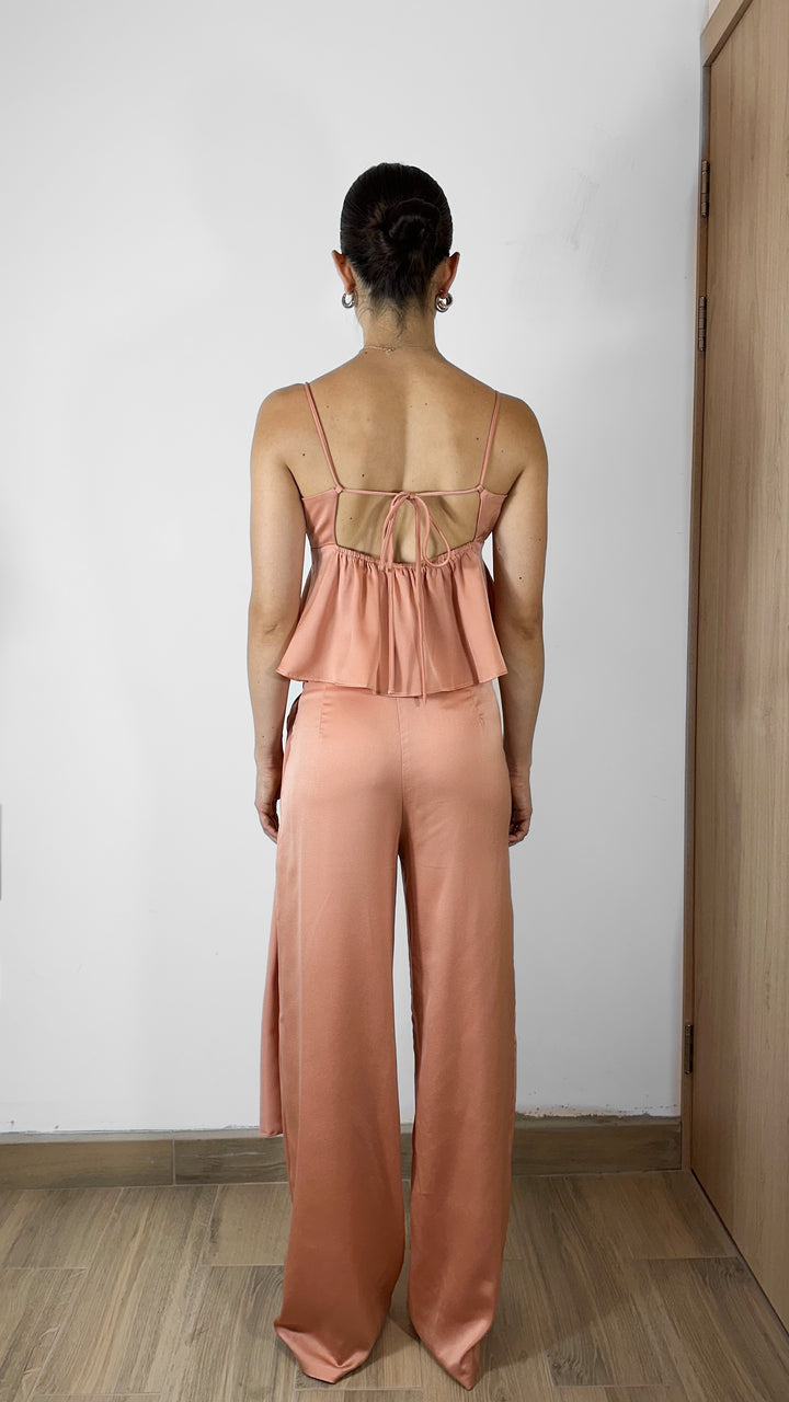 PANTALÓN SATIN CORAL (SET)