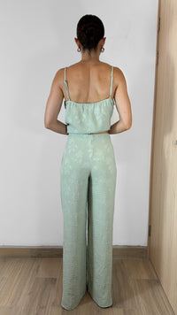 SET MENTA CON BORDADO