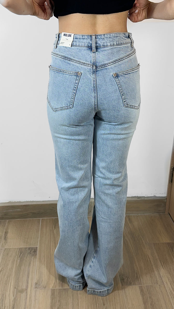 HIGH WAISTED DENIM JEANS BOOTCUT