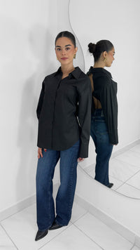 CAMISOLA OVERSIZED SIN ESPALDA NEGRO