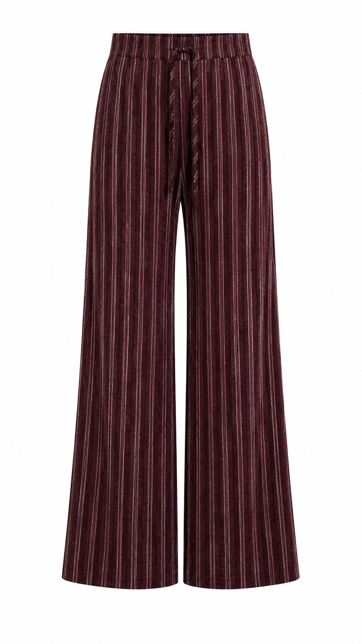 PANTALÓN DE RAYAS VINO (SET)
