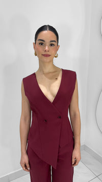 CHALECO VINO CRUZADO