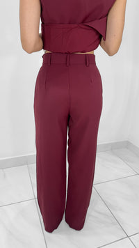 PANTALÓN SASTRE VINO