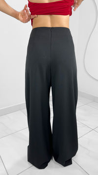 PANTALÓN FORMAL ANCHO NEGRO
