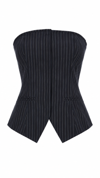 BLUSA STRAPPLE NAVY DE RAYAS “SET”
