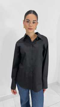 CAMISOLA OVERSIZED SIN ESPALDA NEGRO