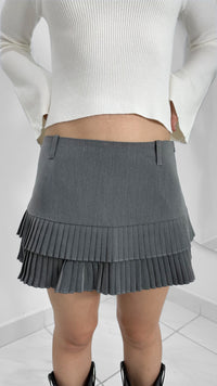 SKORT DE TIRO BAJO GRIS