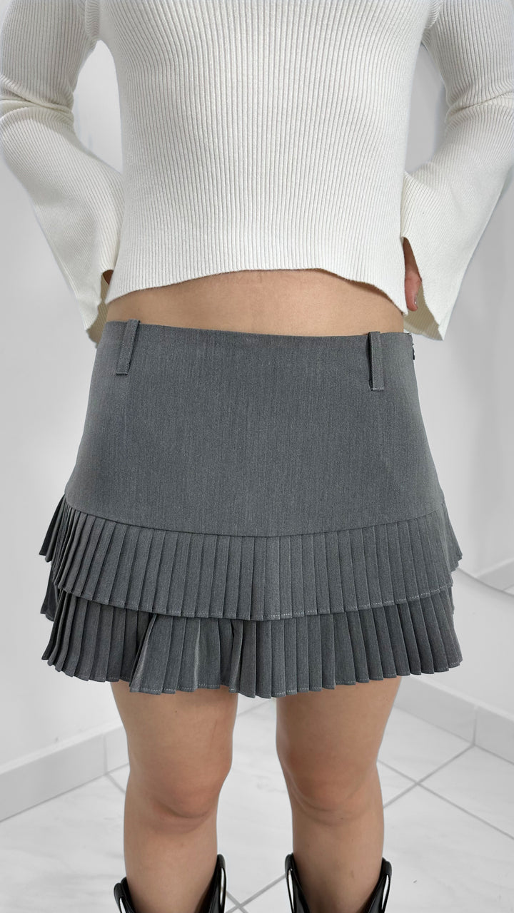 SKORT DE TIRO BAJO GRIS