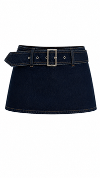 SKORT CON CINTO DARK DENIM