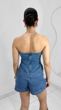 SET DENIM SHORT Y TOP