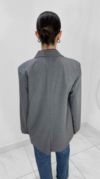 BLAZER MANGA LARGA CON BOTONES GRIS