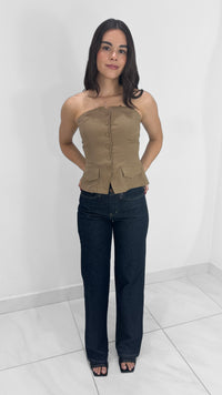 DENIM JEANS MEGA WIDE LEG DARK DENIM