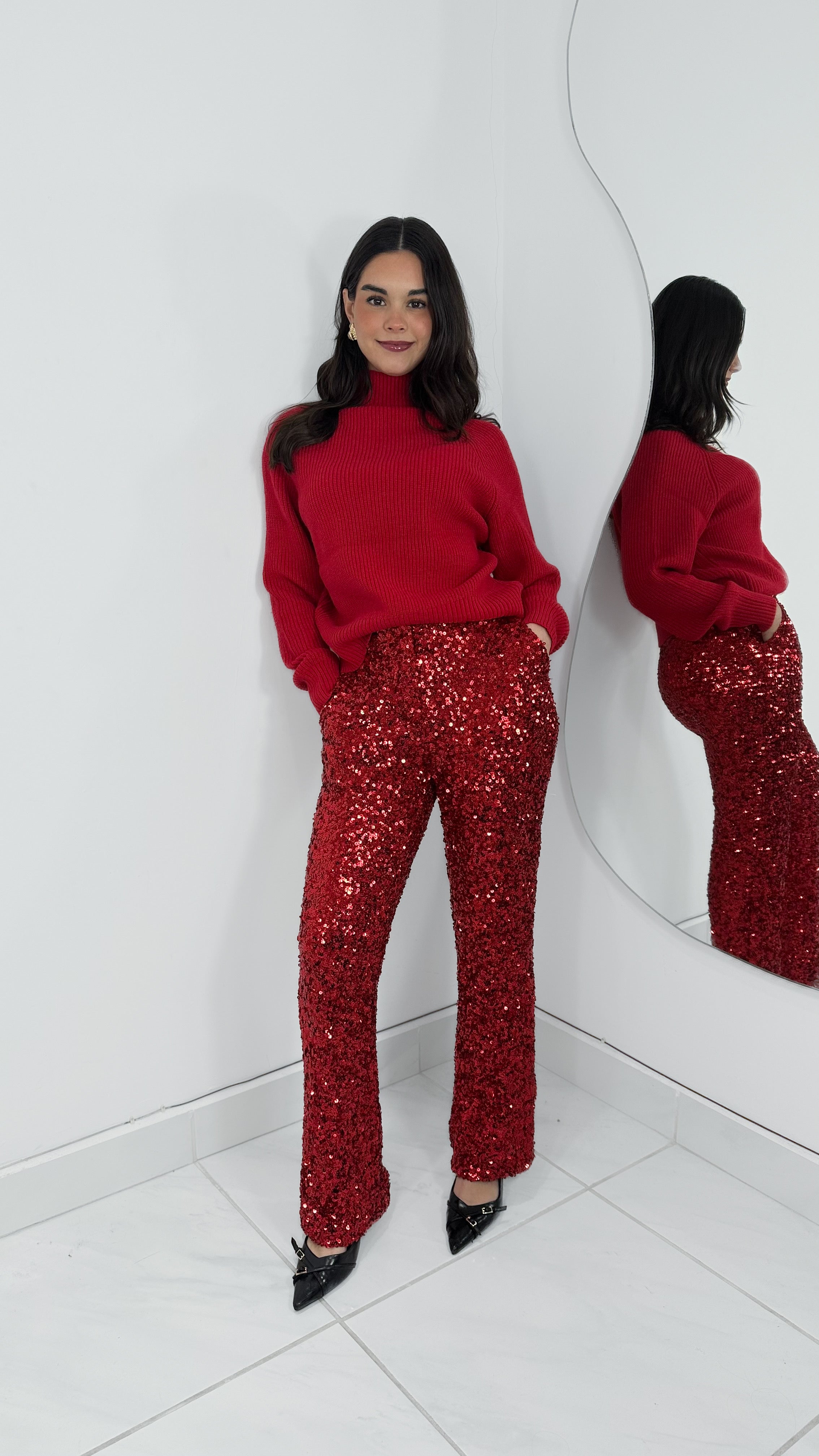 PANTALÓN TIRO ALTO RED SEQUIN