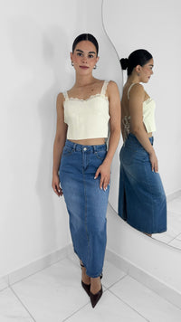 DENIM MAXIFALDA AZUL