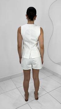 CONJUNTO CHALECO BLANCO DENIM