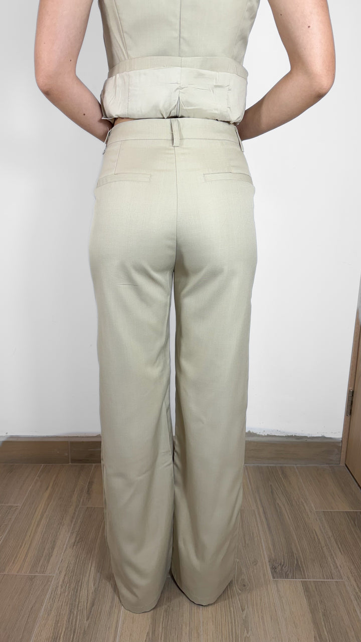 PANTALÓN FORMAL RECTO KHAKI  (SET)