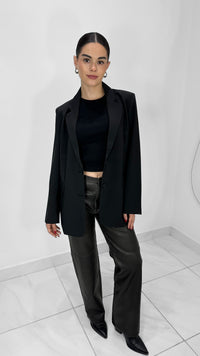 BLAZER MANGA LARGA CON BOTONES NEGRO