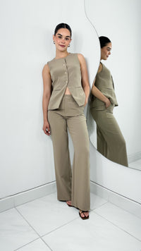 PANTALÓN TIRO ALTO WIDE LEG MOCHA