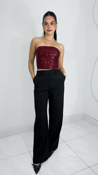 PANTALÓN TIRO ALTO FORMAL NEGRO WIDE LEG
